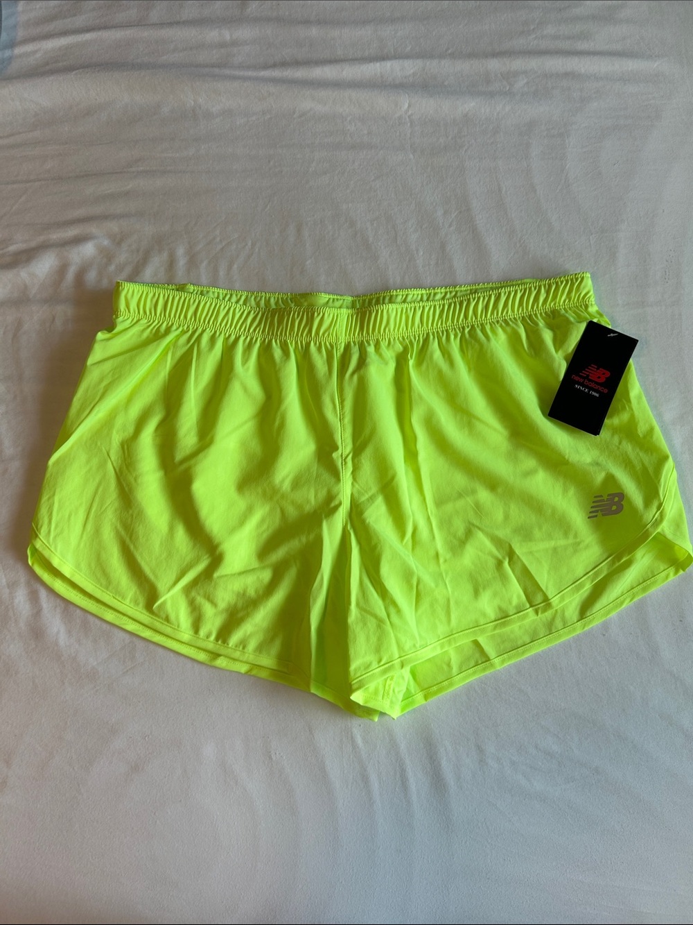 New Balance Women's Bright Neon Yellow Athletic Shorts